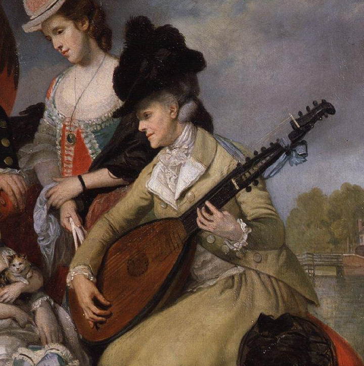 Detail of lute player