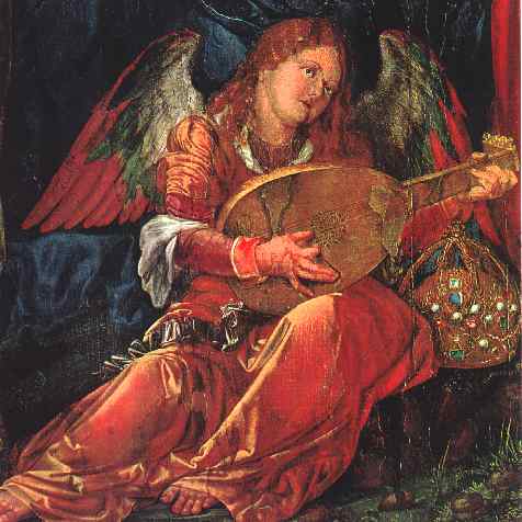 Lute-playing angel